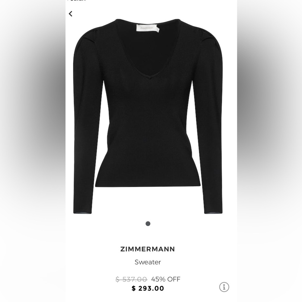 Zimmermann black sweater.